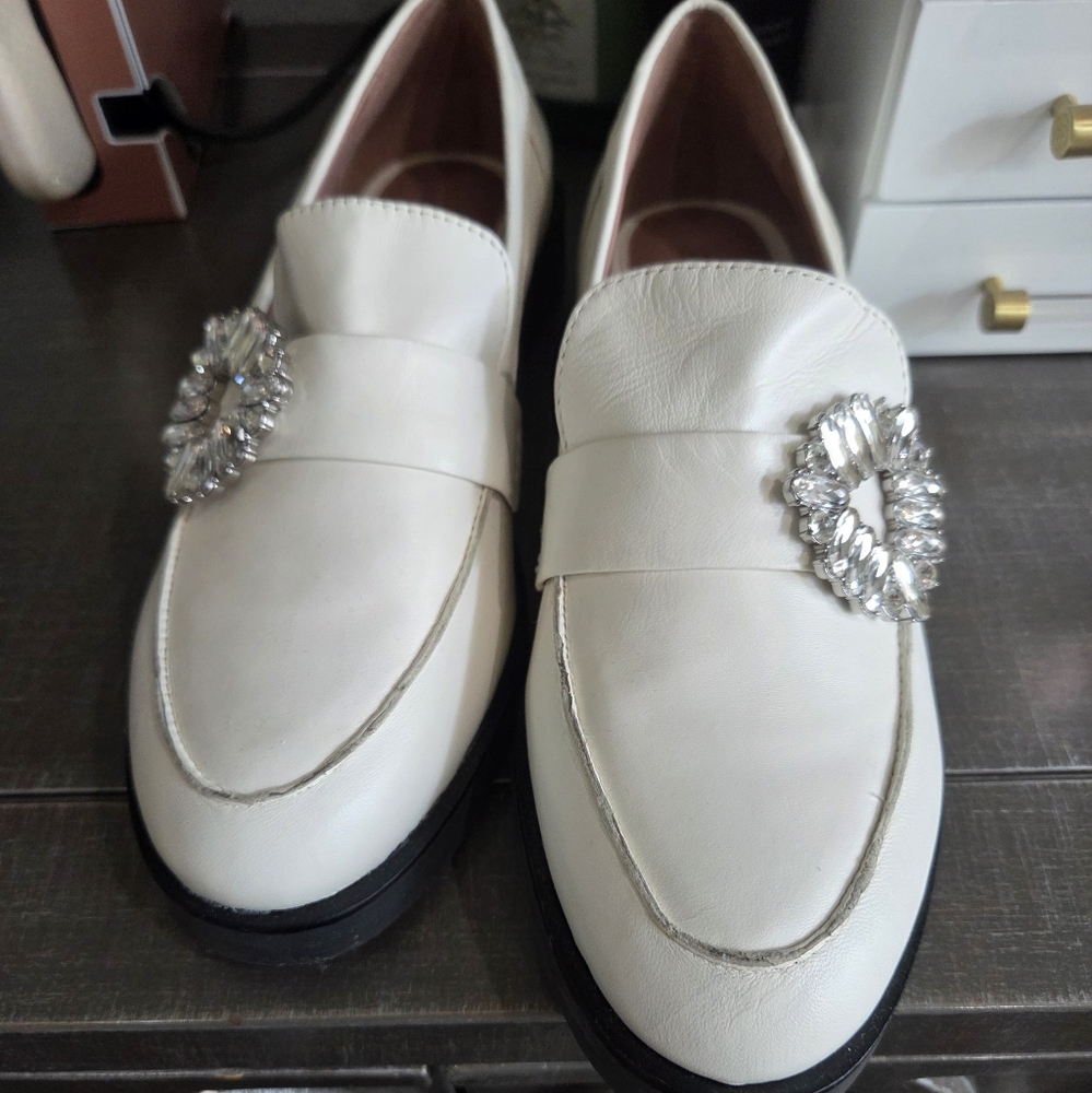 Gianni Bini jeweled black loafers - Picture 7 of 8